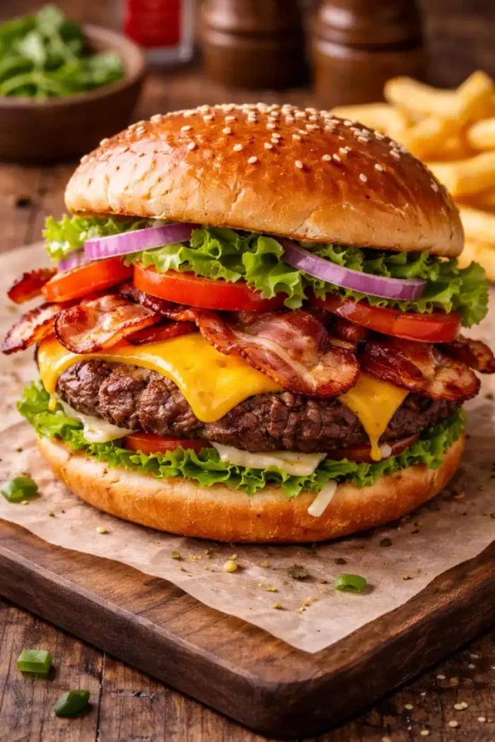 bacon cheese burger in rome