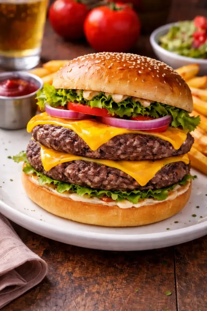 double cheeseburger in rome